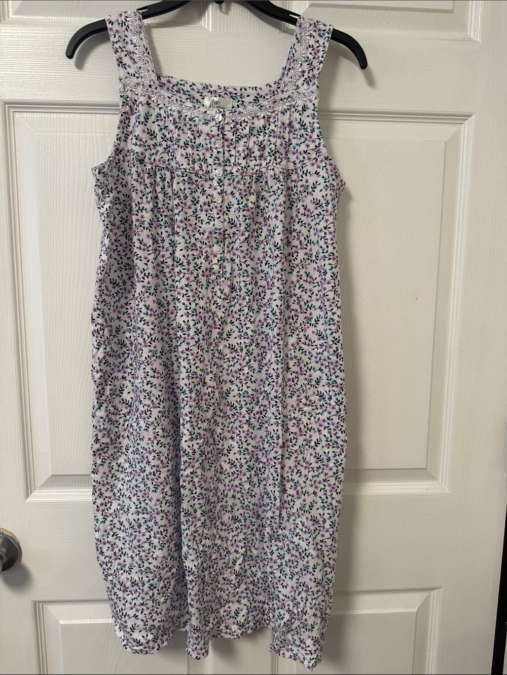 Aria Lavender Floral Sleeveless Nightgown